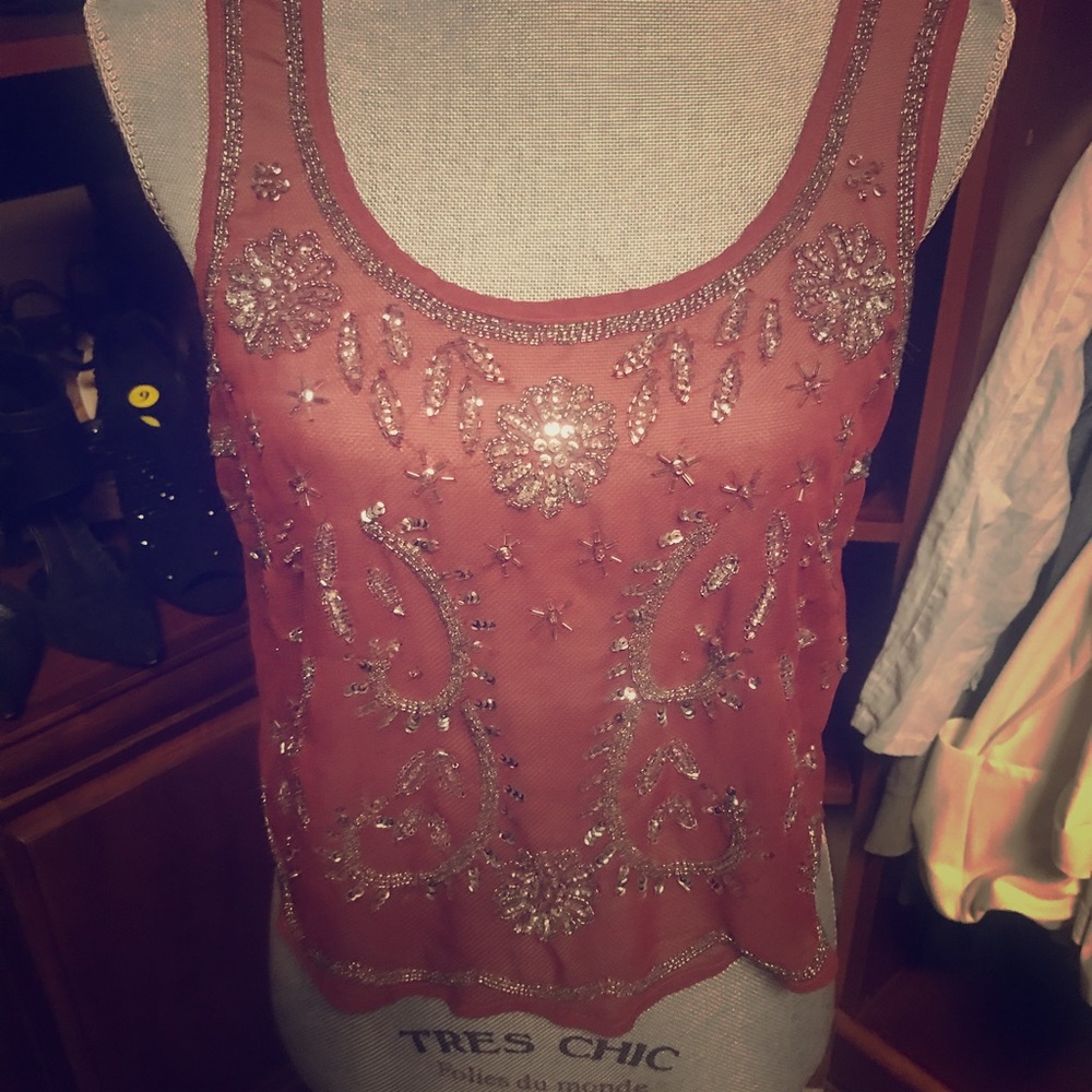 Day Trip embellished top/blouse size M
